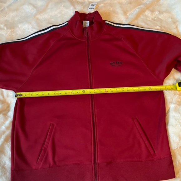 Old Navy Athletic Track Jacket Red Mens Size XXL NWT - Picture 7 of 11